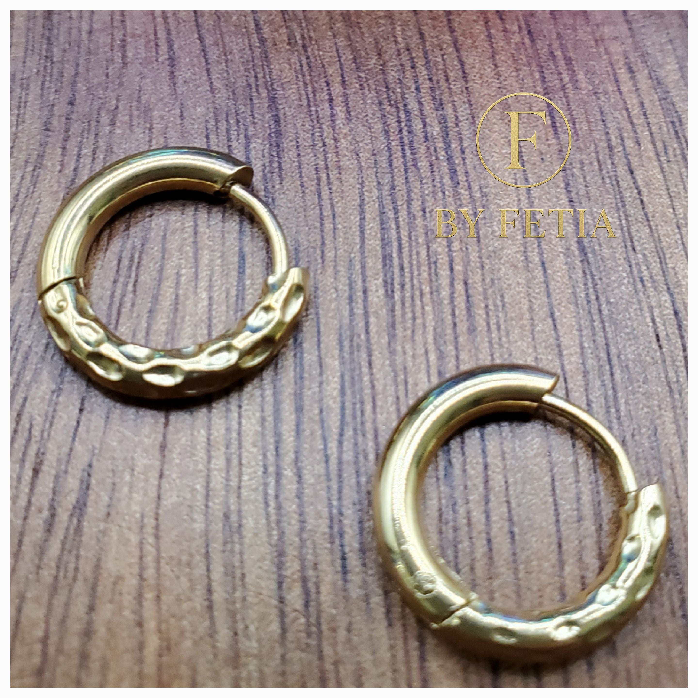 Créoles Rondes “Roxane” en Acier Inoxydable – Dorée